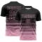 Custom Black Light Pink Gradient Pinstripe Sublimation Soccer Uniform Jersey