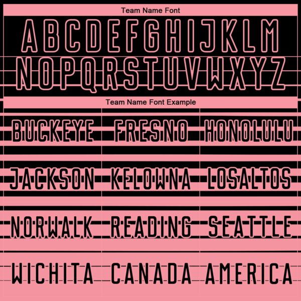 Custom Black Medium Pink Gradient Pinstripe Sublimation Soccer Uniform Jersey