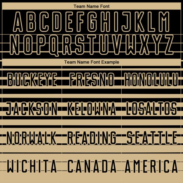 Custom Black Vegas Gold Gradient Pinstripe Sublimation Soccer Uniform Jersey