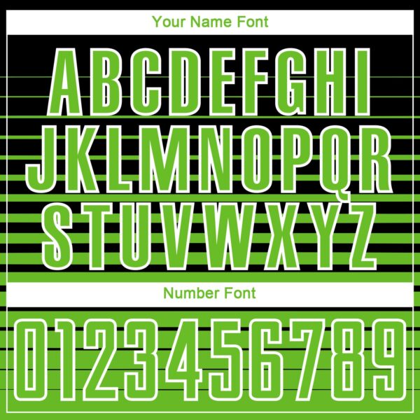 Custom Black Aurora Green-White Gradient Pinstripe Sublimation Soccer Uniform Jersey