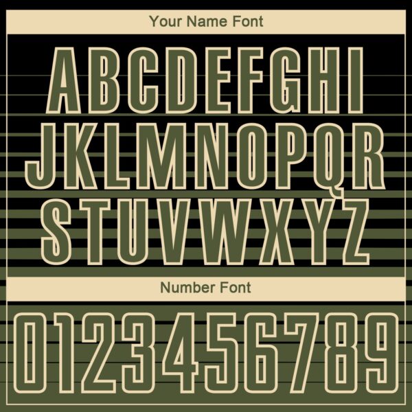 Custom Black Olive-Cream Gradient Pinstripe Sublimation Soccer Uniform Jersey