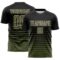 Custom Black Olive-Cream Gradient Pinstripe Sublimation Soccer Uniform Jersey
