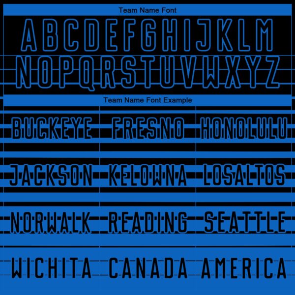 Custom Black Blue Gradient Pinstripe Sublimation Soccer Uniform Jersey