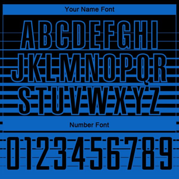 Custom Black Blue Gradient Pinstripe Sublimation Soccer Uniform Jersey