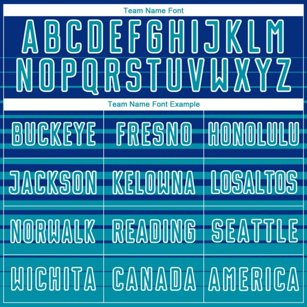 Custom Royal Teal-White Gradient Pinstripe Sublimation Soccer Uniform Jersey