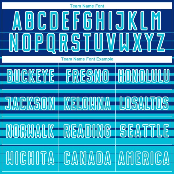 Custom Royal Lakes Blue-White Gradient Pinstripe Sublimation Soccer Uniform Jersey