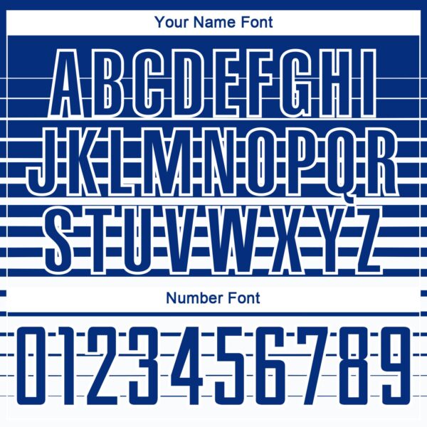 Custom Royal White Gradient Pinstripe Sublimation Soccer Uniform Jersey