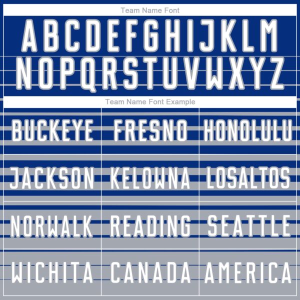 Custom Royal White-Gray Gradient Pinstripe Sublimation Soccer Uniform Jersey