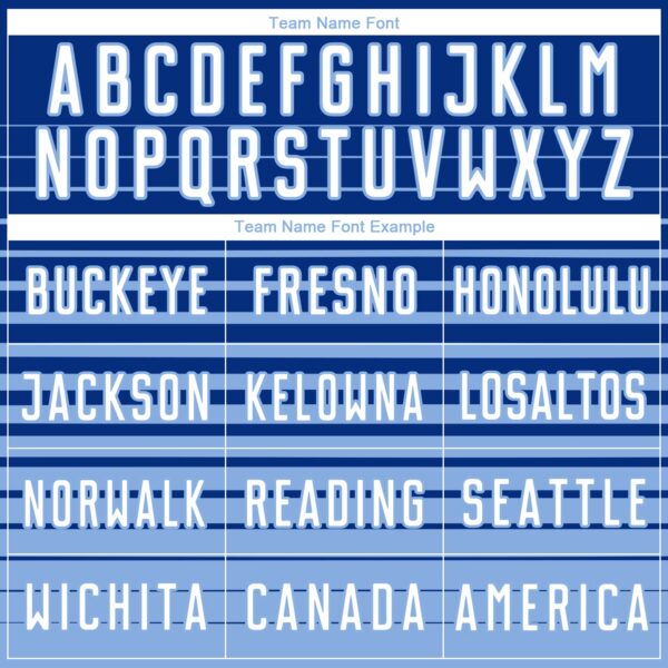 Custom Royal White-Light Blue Gradient Pinstripe Sublimation Soccer Uniform Jersey