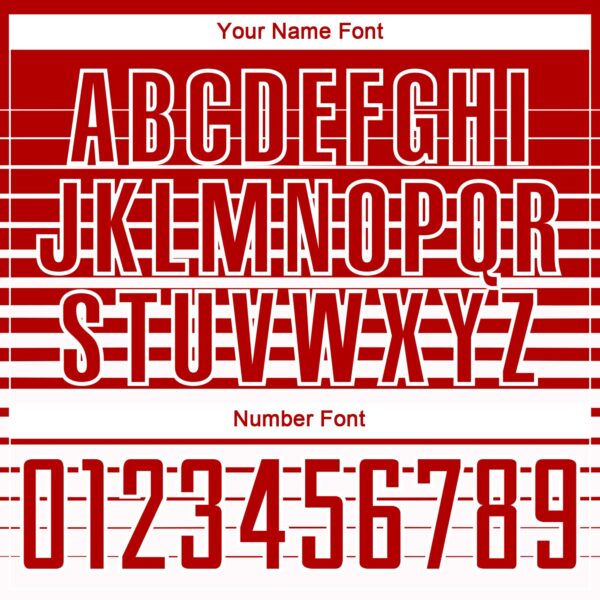 Custom Red White Gradient Pinstripe Sublimation Soccer Uniform Jersey