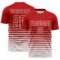 Custom Red White Gradient Pinstripe Sublimation Soccer Uniform Jersey