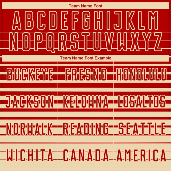 Custom Red Cream Gradient Pinstripe Sublimation Soccer Uniform Jersey