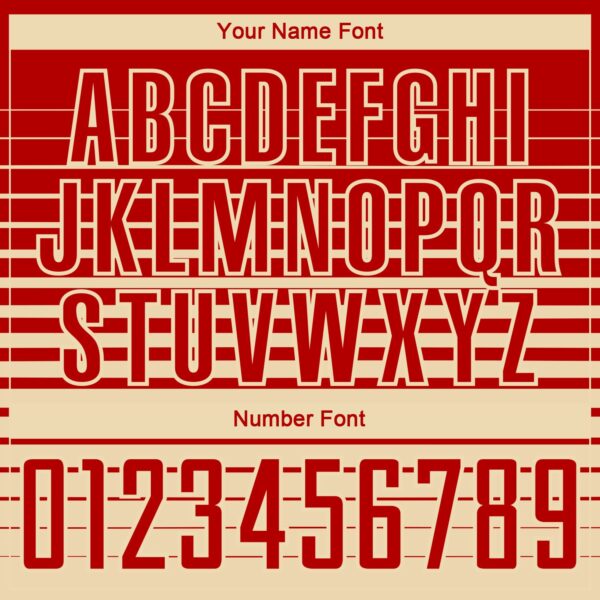 Custom Red Cream Gradient Pinstripe Sublimation Soccer Uniform Jersey