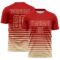 Custom Red Cream Gradient Pinstripe Sublimation Soccer Uniform Jersey