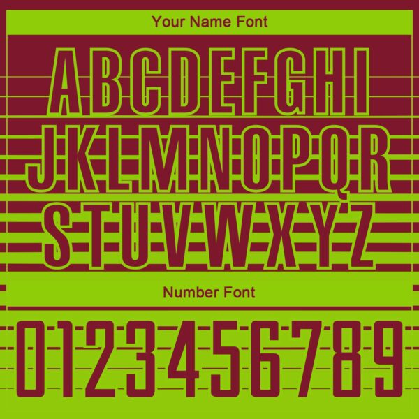 Custom Crimson Neon Green Gradient Pinstripe Sublimation Soccer Uniform Jersey