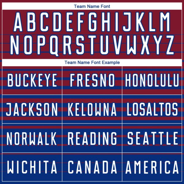 Custom Crimson White-Royal Gradient Pinstripe Sublimation Soccer Uniform Jersey