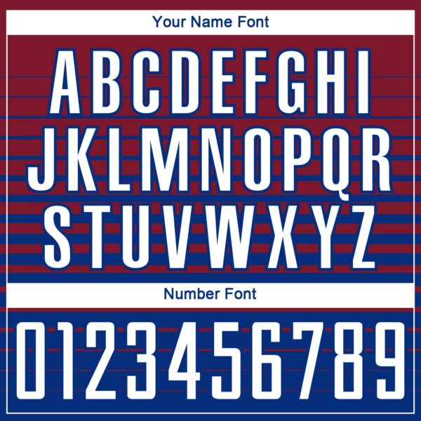 Custom Crimson White-Royal Gradient Pinstripe Sublimation Soccer Uniform Jersey