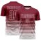 Custom Crimson White Gradient Pinstripe Sublimation Soccer Uniform Jersey