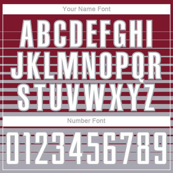 Custom Crimson White-Gray Gradient Pinstripe Sublimation Soccer Uniform Jersey