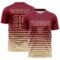 Custom Crimson Cream Gradient Pinstripe Sublimation Soccer Uniform Jersey