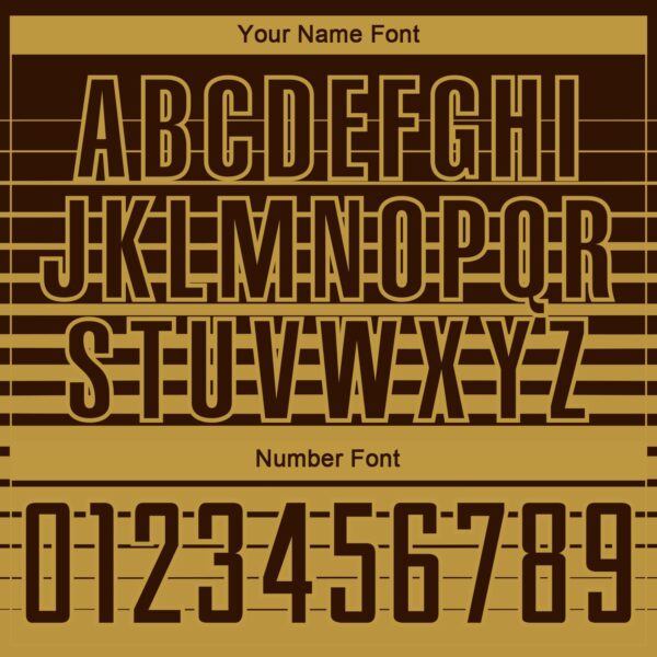 Custom Brown Old Gold Gradient Pinstripe Sublimation Soccer Uniform Jersey