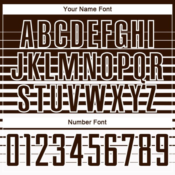 Custom Brown White Gradient Pinstripe Sublimation Soccer Uniform Jersey