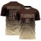 Custom Brown Cream Gradient Pinstripe Sublimation Soccer Uniform Jersey