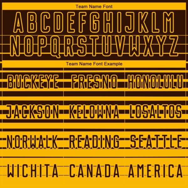 Custom Brown Gold Gradient Pinstripe Sublimation Soccer Uniform Jersey