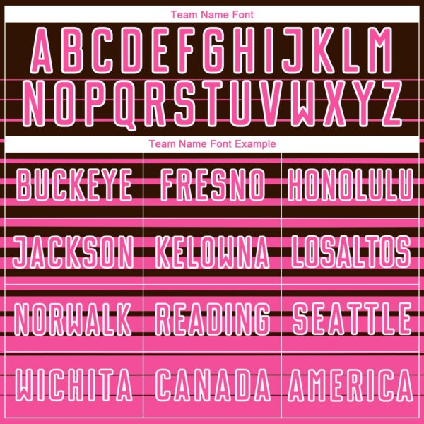 Custom Brown Pink-White Gradient Pinstripe Sublimation Soccer Uniform Jersey