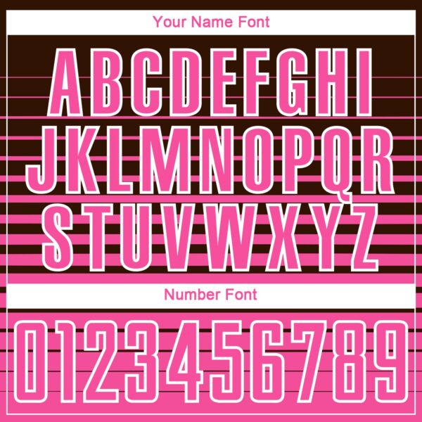 Custom Brown Pink-White Gradient Pinstripe Sublimation Soccer Uniform Jersey