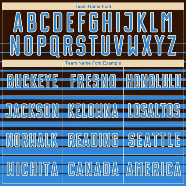 Custom Brown Powder Blue-Cream Gradient Pinstripe Sublimation Soccer Uniform Jersey