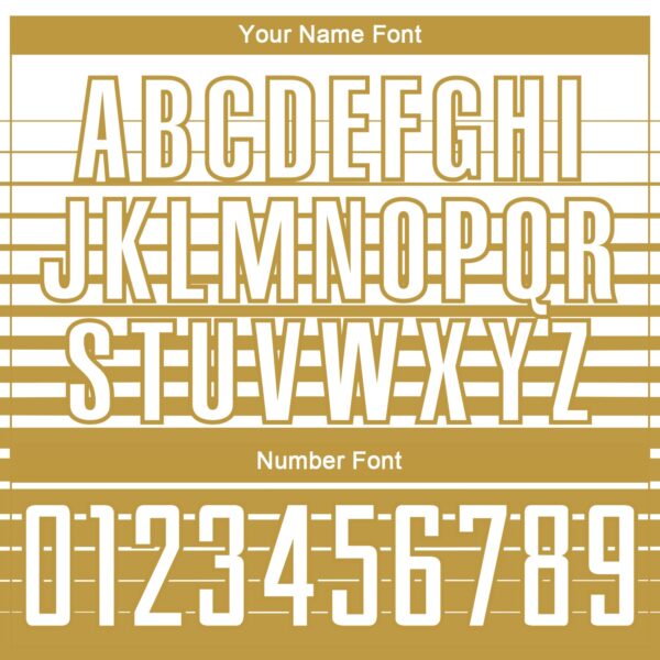 Custom White Old Gold Gradient Pinstripe Sublimation Soccer Uniform Jersey