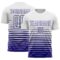 Custom White Dark Purple Gradient Pinstripe Sublimation Soccer Uniform Jersey
