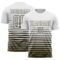 Custom White Olive Gradient Pinstripe Sublimation Soccer Uniform Jersey