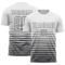 Custom White Steel Gray Gradient Pinstripe Sublimation Soccer Uniform Jersey