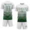 Custom White Green Gradient Pinstripe Sublimation Soccer Uniform Jersey