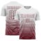 Custom White Burgundy Gradient Pinstripe Sublimation Soccer Uniform Jersey