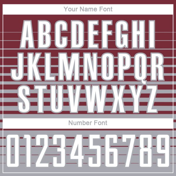 Custom Burgundy White-Gray Gradient Pinstripe Sublimation Soccer Uniform Jersey