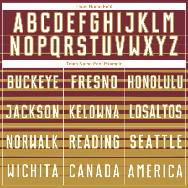 Custom Burgundy White-Old Gold Gradient Pinstripe Sublimation Soccer Uniform Jersey