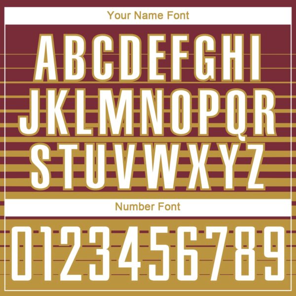 Custom Burgundy White-Old Gold Gradient Pinstripe Sublimation Soccer Uniform Jersey