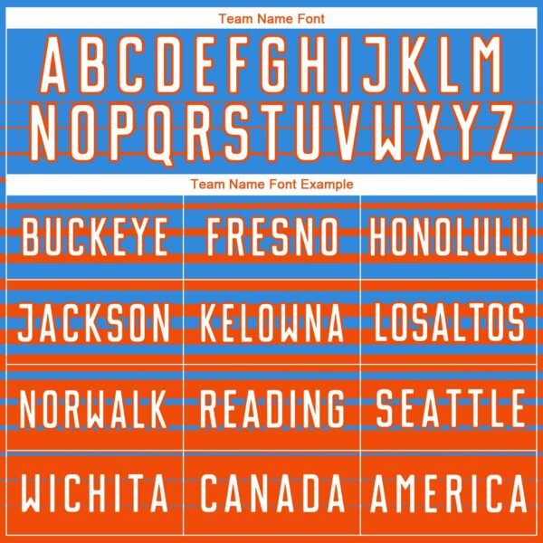 Custom Powder Blue White-Orange Gradient Pinstripe Sublimation Soccer Uniform Jersey