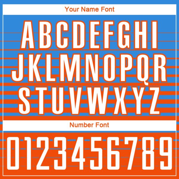 Custom Powder Blue White-Orange Gradient Pinstripe Sublimation Soccer Uniform Jersey