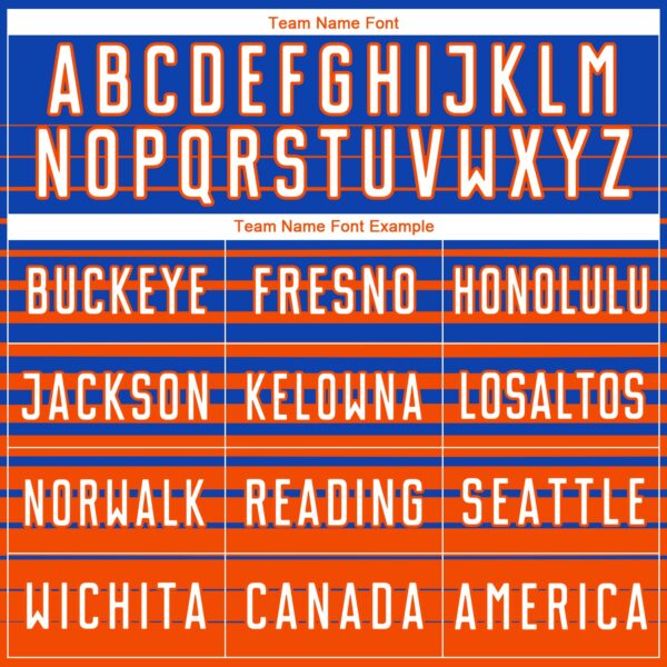 Custom Thunder Blue White-Orange Gradient Pinstripe Sublimation Soccer Uniform Jersey