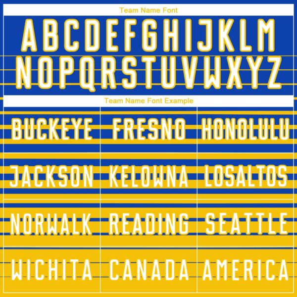 Custom Thunder Blue White-Yellow Gradient Pinstripe Sublimation Soccer Uniform Jersey