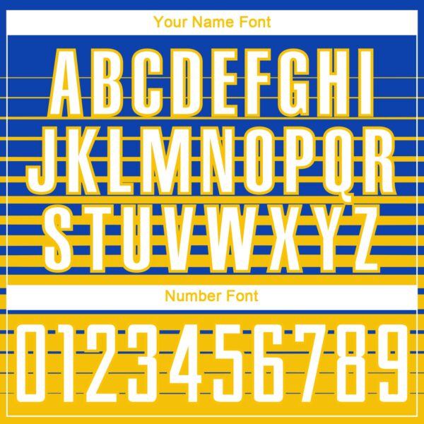 Custom Thunder Blue White-Yellow Gradient Pinstripe Sublimation Soccer Uniform Jersey