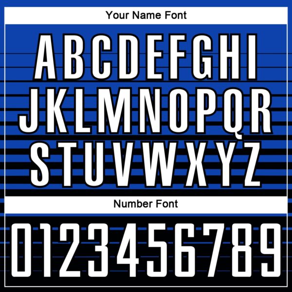 Custom Thunder Blue White-Black Gradient Pinstripe Sublimation Soccer Uniform Jersey