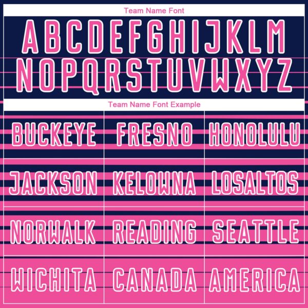 Custom Navy Pink-White Gradient Pinstripe Sublimation Soccer Uniform Jersey