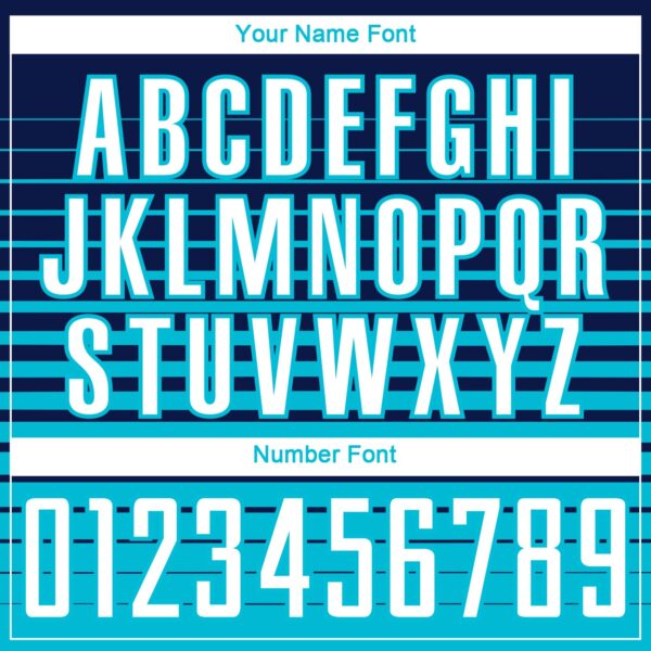 Custom Navy White-Lakes Blue Gradient Pinstripe Sublimation Soccer Uniform Jersey