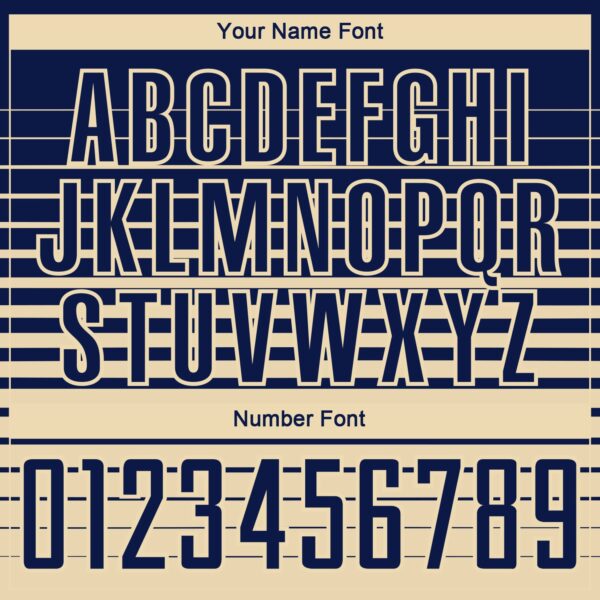 Custom Navy Cream Gradient Pinstripe Sublimation Soccer Uniform Jersey