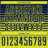 Custom Navy Neon Yellow Gradient Pinstripe Sublimation Soccer Uniform Jersey